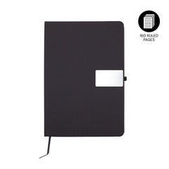 RIPPLE - Giftology A5 Hard Cover Notebook with Metal Plate - Black