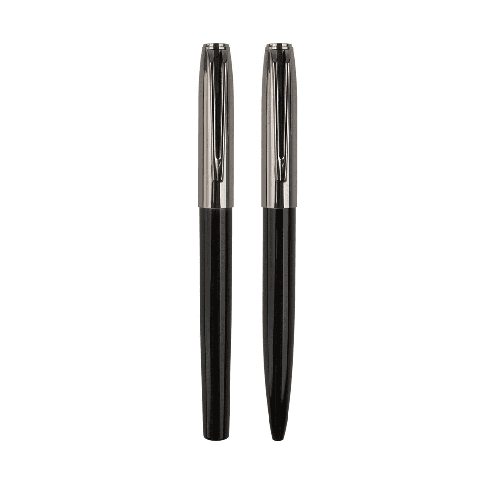 Custom Printed NORA - Gift Set of Roller and Ball Pen - Black – Personalized NORA - Gift Set of Roller and Ball Pen - Black | Yalla Printing, Dubai UAE