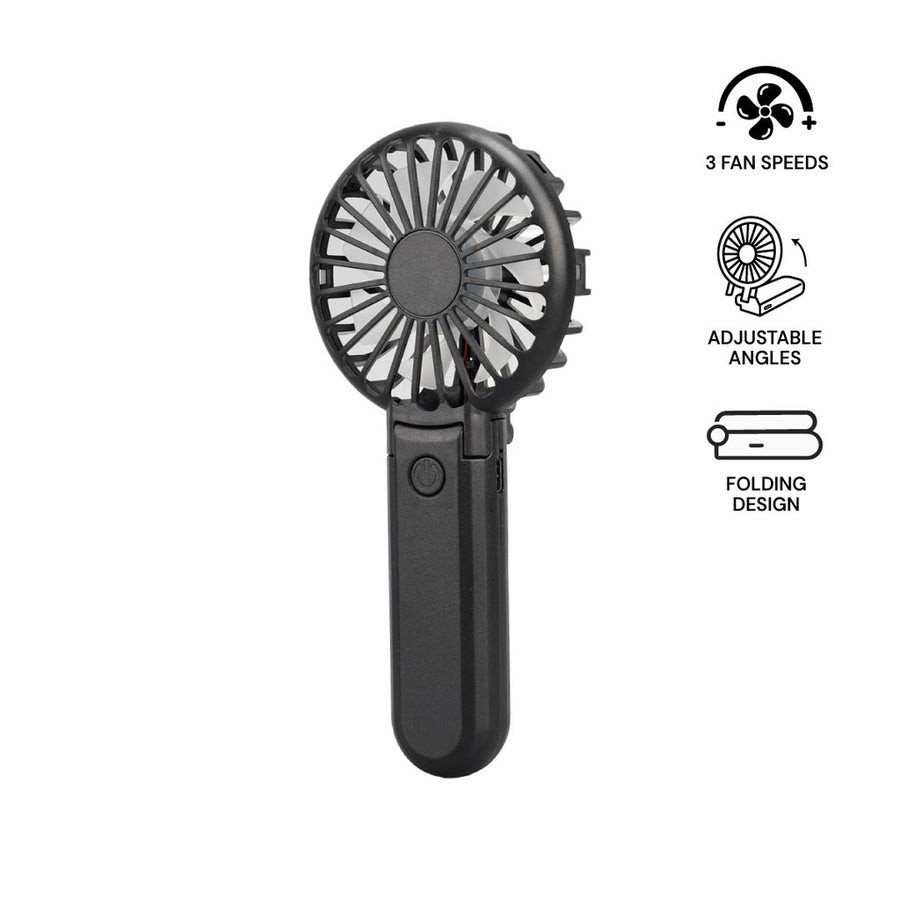 Custom Printed ROTO Rechargeable Handheld Fan with Foldable Desk Stand