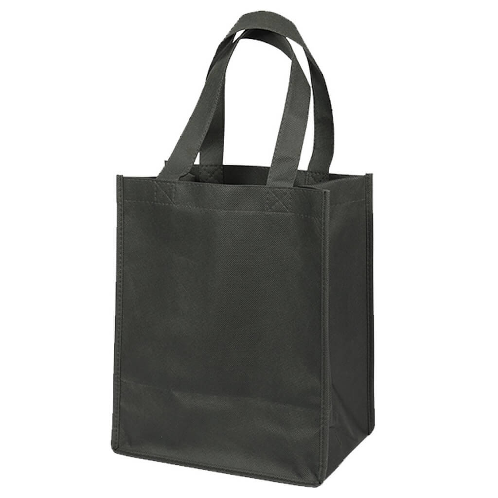 Custom Printed Non-woven Shopping Bag Vertical Black – Personalized Non-woven Shopping Bag Vertical Black | Yalla Printing, Dubai UAE