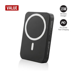 Maglite 5K - 5000 mAh Magnetic Wireless Power Bank - Black
