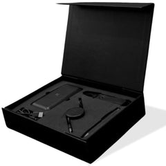 Charging Cables – Black Leather Gift Set | Custom Packaging Printing | Free Design Support | Yalla Printing UAE