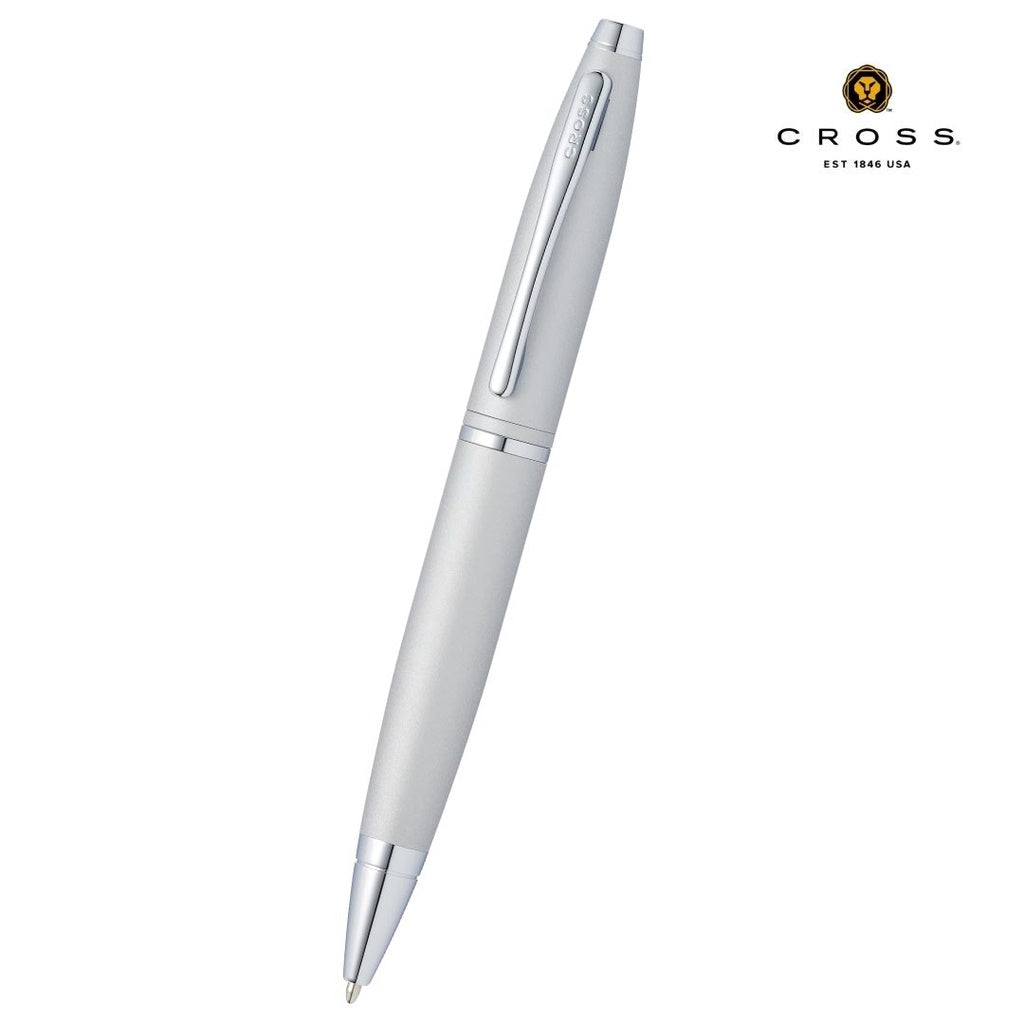 Custom Printed Cross Calais™ Satin Chrome with Polished Chrome Appointments Ballpoint Pen (Blue Ink) – Personalized Cross Calais™ Satin Chrome with Polished Chrome Appointments Ballpoint Pen (Blue Ink) | Yalla Printing, Dubai UAE