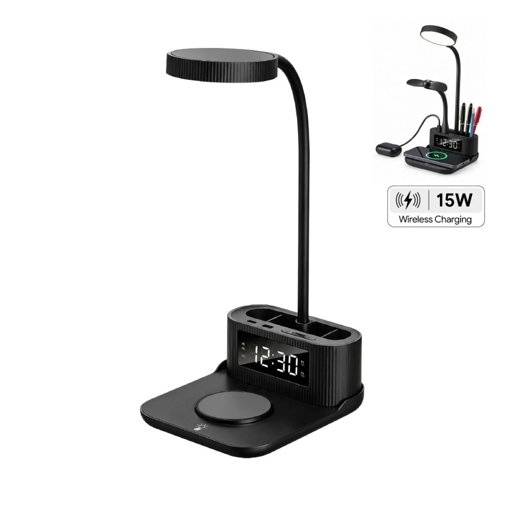 VELTRIX - Giftology 6-in-1 Multifunctional Desk Lamp - Black
