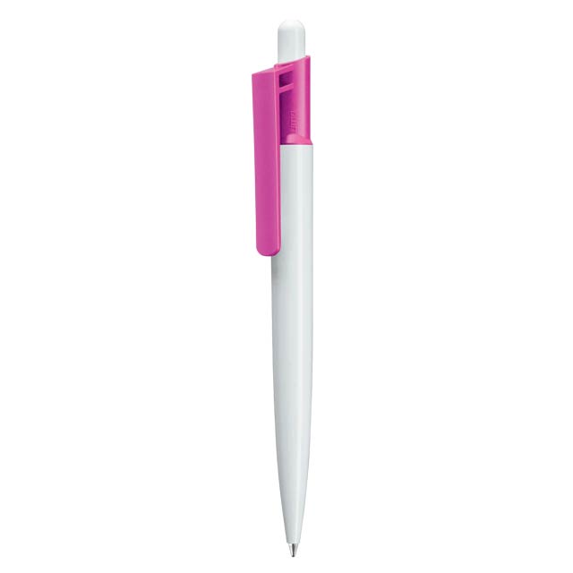 Custom Printed Uma Vitan Plastic Pen - White/Pink | Exhibitions, Conferences, Corporate Events | Yalla Printing UAE