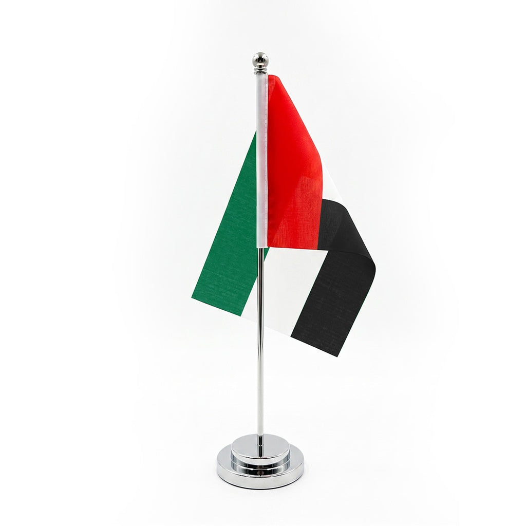 Custom Printed UAE Desk Flag – Personalized UAE Desk Flag | Yalla Printing, Dubai UAE