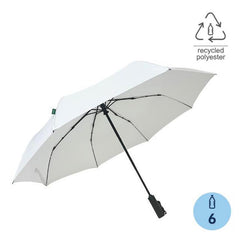 Custom Printed URBINO - Santhome RPET Auto-Open 23" Umbrella with SPF50 UV Protection - White – Personalized URBINO - Santhome RPET Auto-Open 23" Umbrella with SPF50 UV Protection - White | Yalla Printing, Dubai UAE