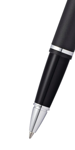 Custom Printed Cross Calais™ Matte Black With Polished Chrome Appointments Selectip Rollerball Pen (Blue Ink) | Logo Branding Corporate Gift | UAE Delivery | Yalla Printing UAE