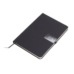 RIPPLE - Giftology A5 Hard Cover Notebook with Metal Plate - Black