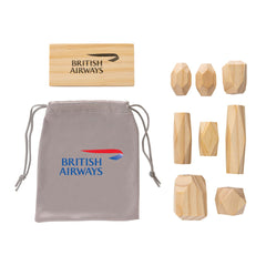 BIRCH - Wood Balancing Rocks Game with Pouch