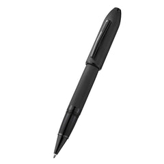 Custom Printed Peerless™ Polished Black PVD Engraved Diamond Pattern with Black PVD Appointments and Swarovski Crystal Rollerball Pen (Blue Ink) | Logo Branding Corporate Gift | UAE Delivery | Yalla Printing UAE