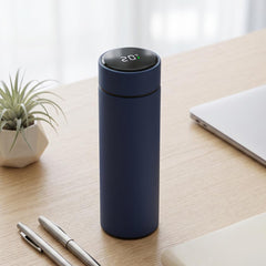 WAHA - Giftology Thermal Flask with LED Temperature Display 500ml - Navy Blue