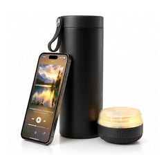 DEXOS - Giftology Double Wall Vacuum Bottle with 3W Speaker - 500 ml - Black