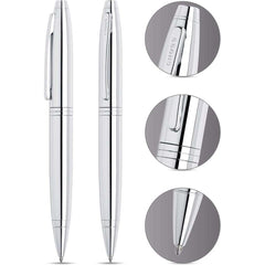 Cross Calais™ Polished Chrome with Polished Chrome Appointments Ballpoint Pen  (Blue Ink)
