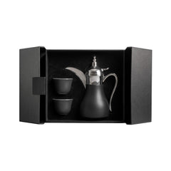 WESAL - Hans Larsen Dallah Nano Gift Set with 2 Cava Cups - Black / Chrome