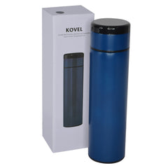 Custom Printed Kovel - Giftology Double Walled Insulated Flask With Temperature Lid - Stainless Steel | Exhibitions, Conferences, Corporate Events | Yalla Printing UAE