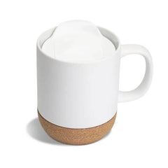 Custom Printed Lucca - Giftology Ceramic Mug With Cork And Lid - Ceramic | Exhibitions, Conferences, Corporate Events | Yalla Printing UAE