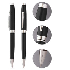 Custom Printed Cross Coventry Black Lacquer Ballpoint Pen with Classic Black Journal Gift Set | Exhibitions, Conferences, Corporate Events | Yalla Printing UAE