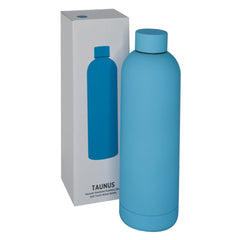 Custom Printed Taunus - Soft Touch Insulated Water Bottle - 750Ml - Aqua Blue - Stainless Steel | Exhibitions, Conferences, Corporate Events | Yalla Printing UAE