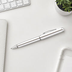 Custom Printed Cross Coventry Polished Chrome Ballpoint Pen (Blue Ink) | Logo Branding Corporate Gift | UAE Delivery | Yalla Printing UAE