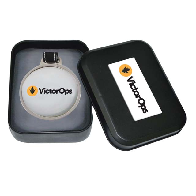 Custom Printed Karak - Metal Luggage Tag With Leather Strap In A Tin Box | Exhibitions, Conferences, Corporate Events | Yalla Printing UAE