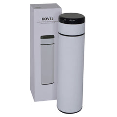 Custom Printed Kovel - Giftology Double Walled Insulated Flask With Temperature Lid - Stainless Steel | Exhibitions, Conferences, Corporate Events | Yalla Printing UAE