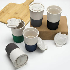 Custom Printed Malta - Reusable Wheatstraw Cup 350Ml - Kraft Brown Paper | Exhibitions, Conferences, Corporate Events | Yalla Printing UAE