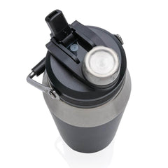 Custom Printed Uslar - Hans Larsen Vacuum Bottle With Solid Handle And Dual Lid - 1L - Stainless Steel | Exhibitions, Conferences, Corporate Events | Yalla Printing UAE