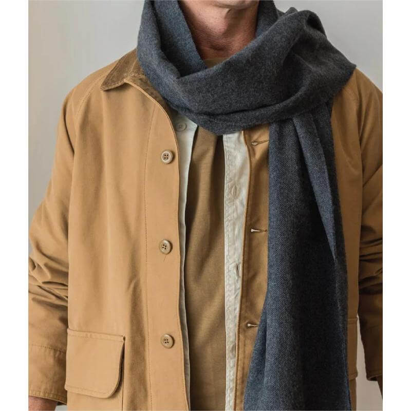 Wellington - Santhome Premium Wool Herringbone Scarf In Gift Box