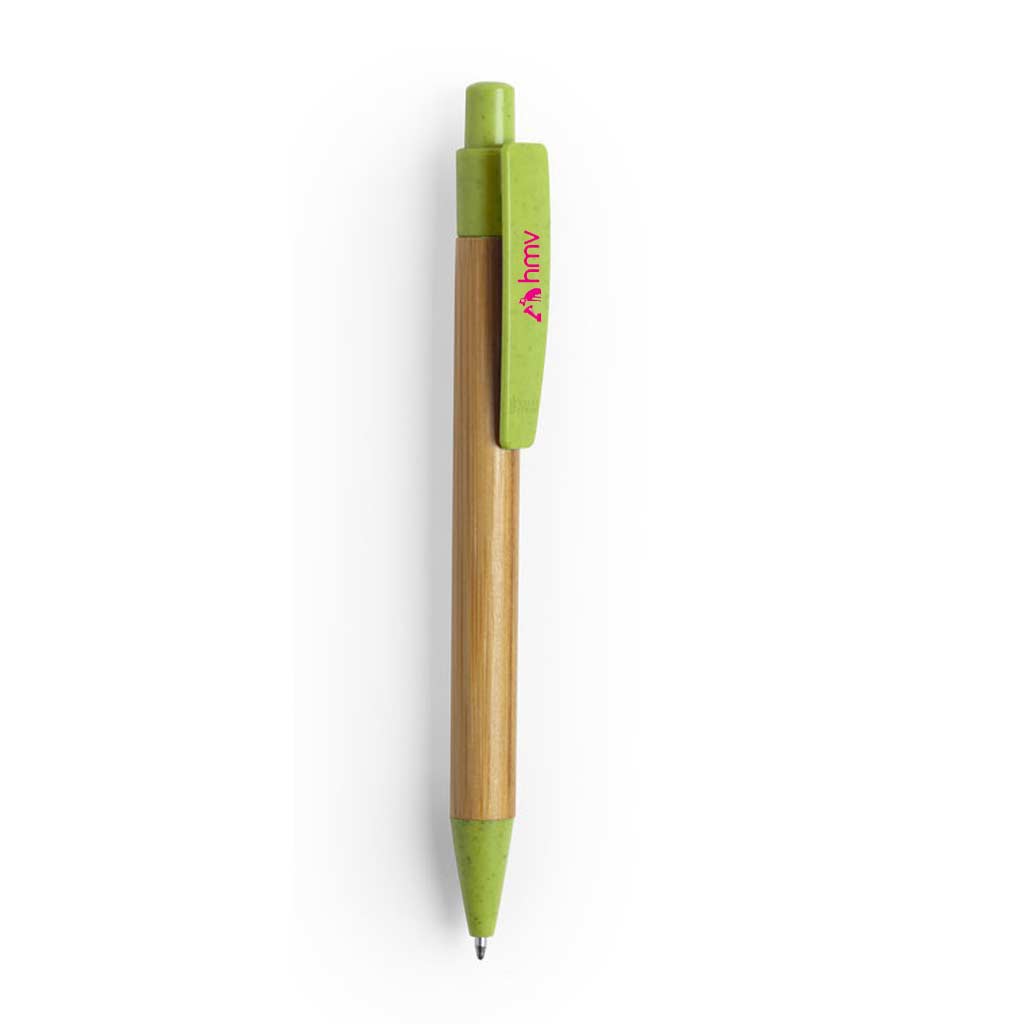 Custom Printed Serang - Eco - Neutral Bamboo Wheat Straw Pen - Bamboo | Logo Branding Corporate Gift | UAE Delivery | Yalla Printing UAE