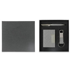 SILVAN - Giftology Gift Set (Card Holder, Key Chain and Pen) - Grey