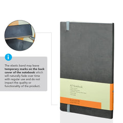 Custom Printed Rulbuk - Santhome Softcover Ruled A5 Notebook Grey | Exhibitions, Conferences, Corporate Events | Yalla Printing UAE