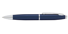 Custom Printed Cross Calais™ Matte Metallic Blue With Polished Chrome Appointments Ballpoint Pen - Stainless Steel | Logo Branding Corporate Gift | UAE Delivery | Yalla Printing UAE
