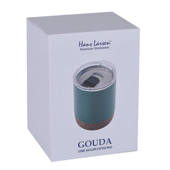 Custom Printed Gouda - Hans Larsen Vacuum Mug With Cork Base - Stainless Steel | Exhibitions, Conferences, Corporate Events | Yalla Printing UAE