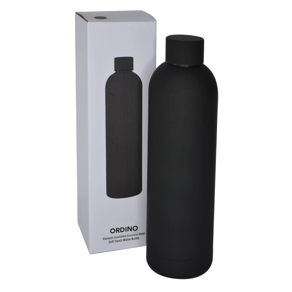 Custom Printed Ordino - Soft Touch Insulated Water Bottle - 750Ml - Stainless Steel | Exhibitions, Conferences, Corporate Events | Yalla Printing UAE