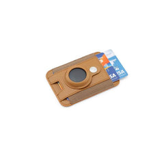 Marz - Santhome® Magnetic Phone Cardholder With Santhome Tag Pocket - Tan