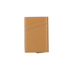 Tromsi - Santhome® Pu Card Holder With Santhome Tag Pocket - Tan