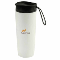 Custom Printed Eunoia - Hans Larsen Anti - Spill Mug With Black Lid - Stainless Steel | Exhibitions, Conferences, Corporate Events | Yalla Printing UAE