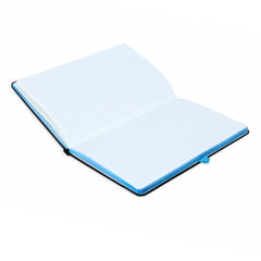 Custom Printed Sukh - Santhome A5 Hardcover Ruled Notebook Black - Blue | Exhibitions, Conferences, Corporate Events | Yalla Printing UAE