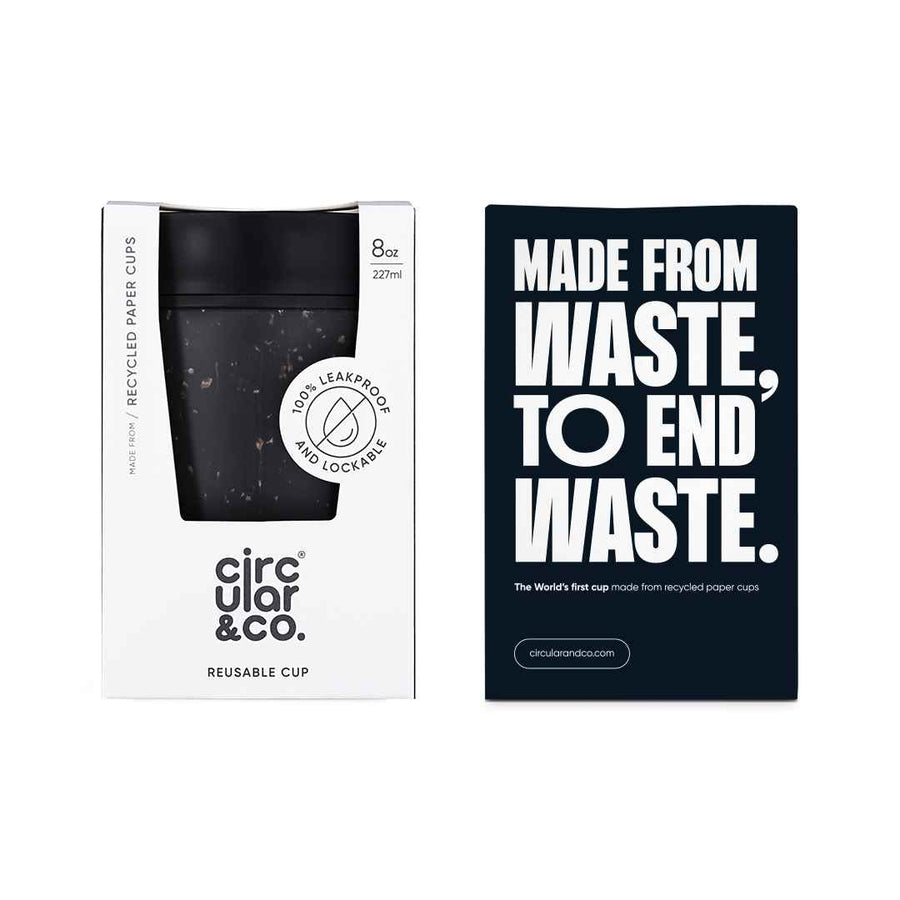 Mugs – Circular Cup 8oz Grey & Ink | Custom Packaging Printing | Free Design Support | Yalla Printing UAE