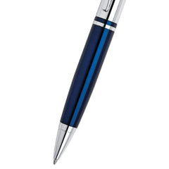 Custom Printed Cross Calais™ Chrome/Blue Lacquer With Polished Chrome Appointments Ballpoint Pen | Logo Branding Corporate Gift | UAE Delivery | Yalla Printing UAE