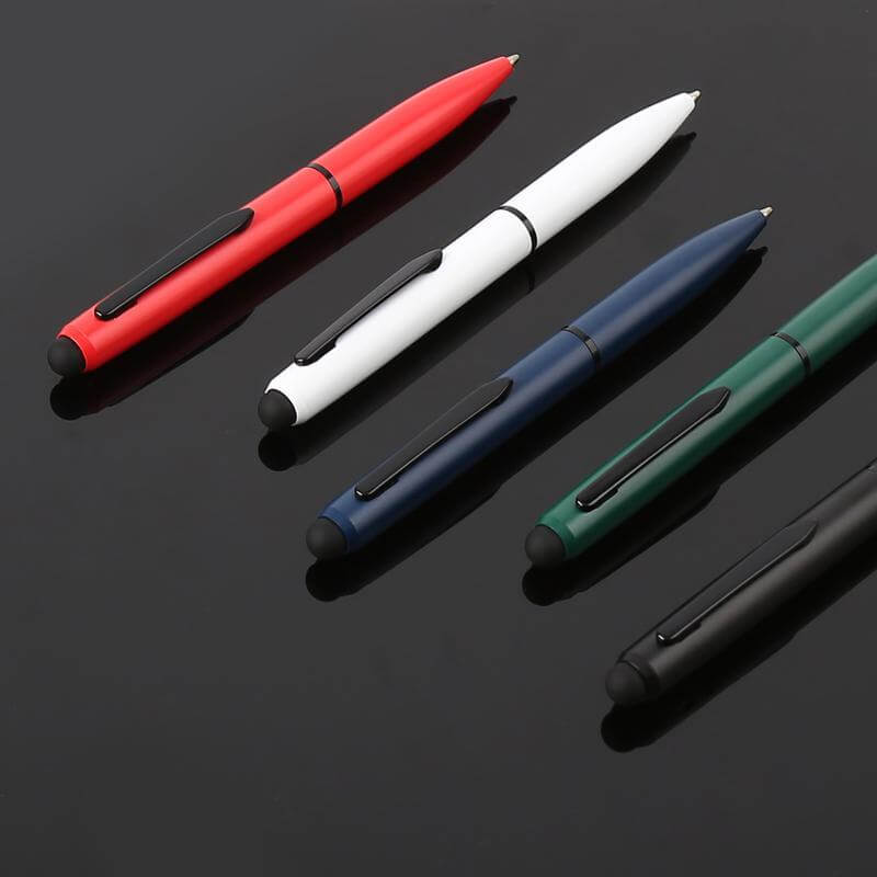 Custom Printed Sven - Metal Ballpoint Pen With Stylus - Stainless Steel | Logo Branding Corporate Gift | UAE Delivery | Yalla Printing UAE