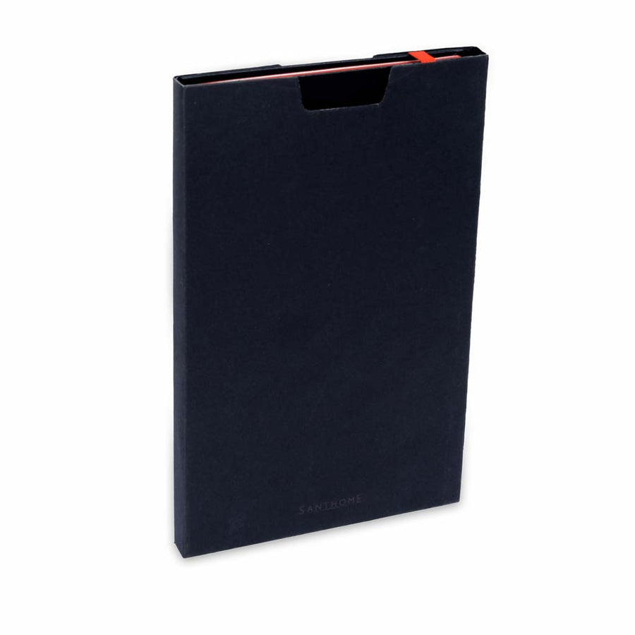 Custom Printed Sukh - Santhome A5 Hardcover Ruled Notebook Black - Red | Exhibitions, Conferences, Corporate Events | Yalla Printing UAE
