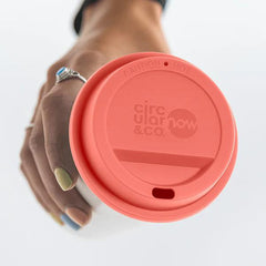 Mugs – Circular NOW Cup 12oz Cream & Caught Out Coral | Custom Packaging Printing | Free Design Support | Yalla Printing UAE