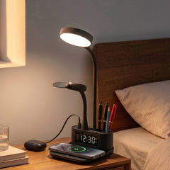 VELTRIX - Giftology 6-in-1 Multifunctional Desk Lamp - Black