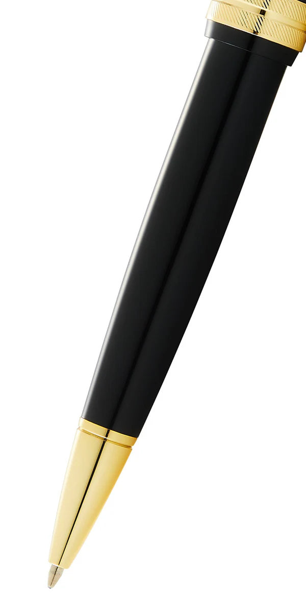 Custom Printed Cross Bailey Light™ Polished Black Resin And Gold Tone Ballpoint Pen | Logo Branding Corporate Gift | UAE Delivery | Yalla Printing UAE