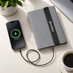Custom Printed BERGMUND - Santhome 10000mAh Magnetic 15W Magsafe Wireless Power Bank Folder | Exhibitions, Conferences, Corporate Events | Yalla Printing UAE