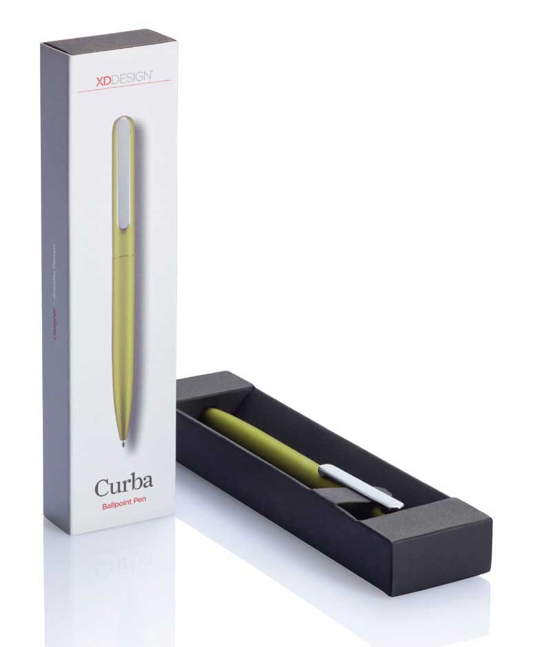 Metal Pens – XDDESIGN Curba Metal Pen Green | Custom Packaging Printing | Free Design Support | Yalla Printing UAE