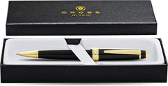 Custom Printed Cross Bailey Light™ Polished Black Resin And Gold Tone Ballpoint Pen | Logo Branding Corporate Gift | UAE Delivery | Yalla Printing UAE