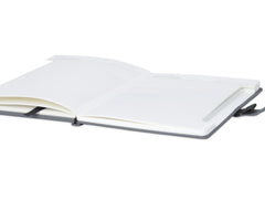 Custom Printed Manez - Santhome A5 Notebook With Phone Stand And Pen Holder | Exhibitions, Conferences, Corporate Events | Yalla Printing UAE